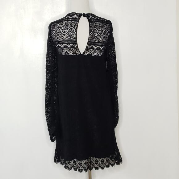 Milly of New York Lace Silk Long Sleeve Dress Shift Dress Women 2 - Picture 5 of 13